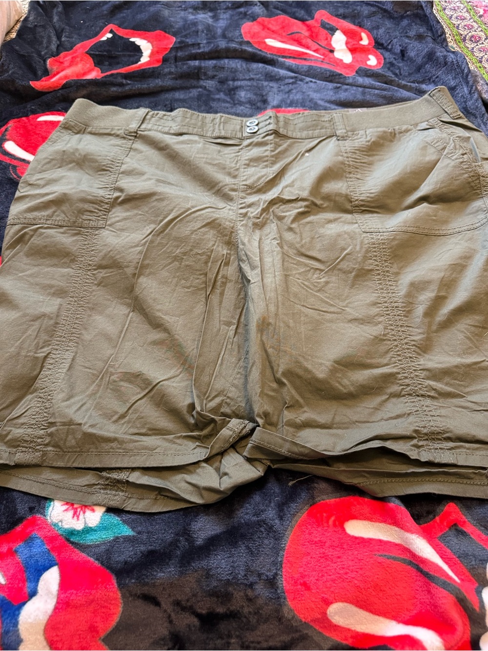 torrid Olive Utility Midrise Bermuda Shorts